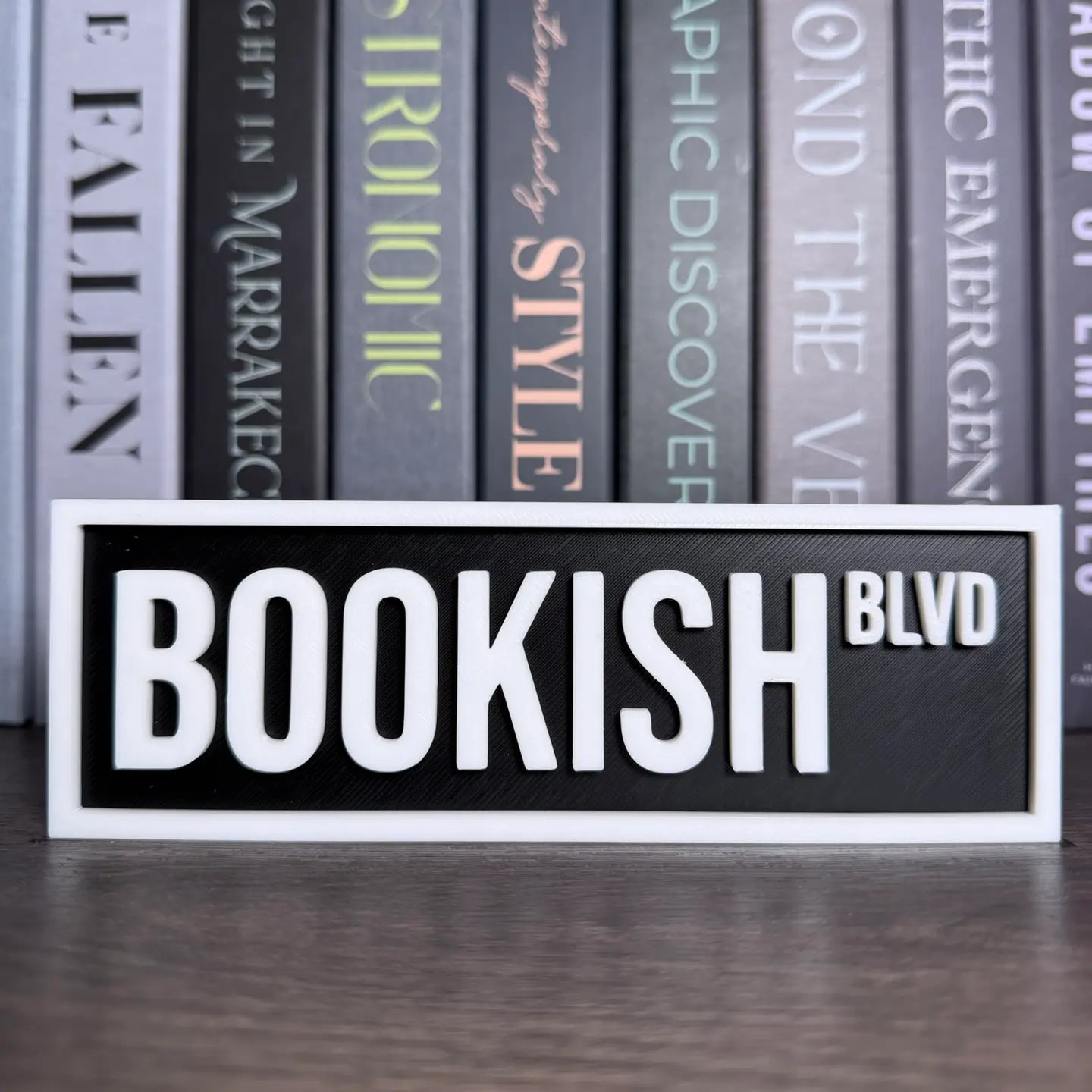 Bookish Blvd Shelf Sign