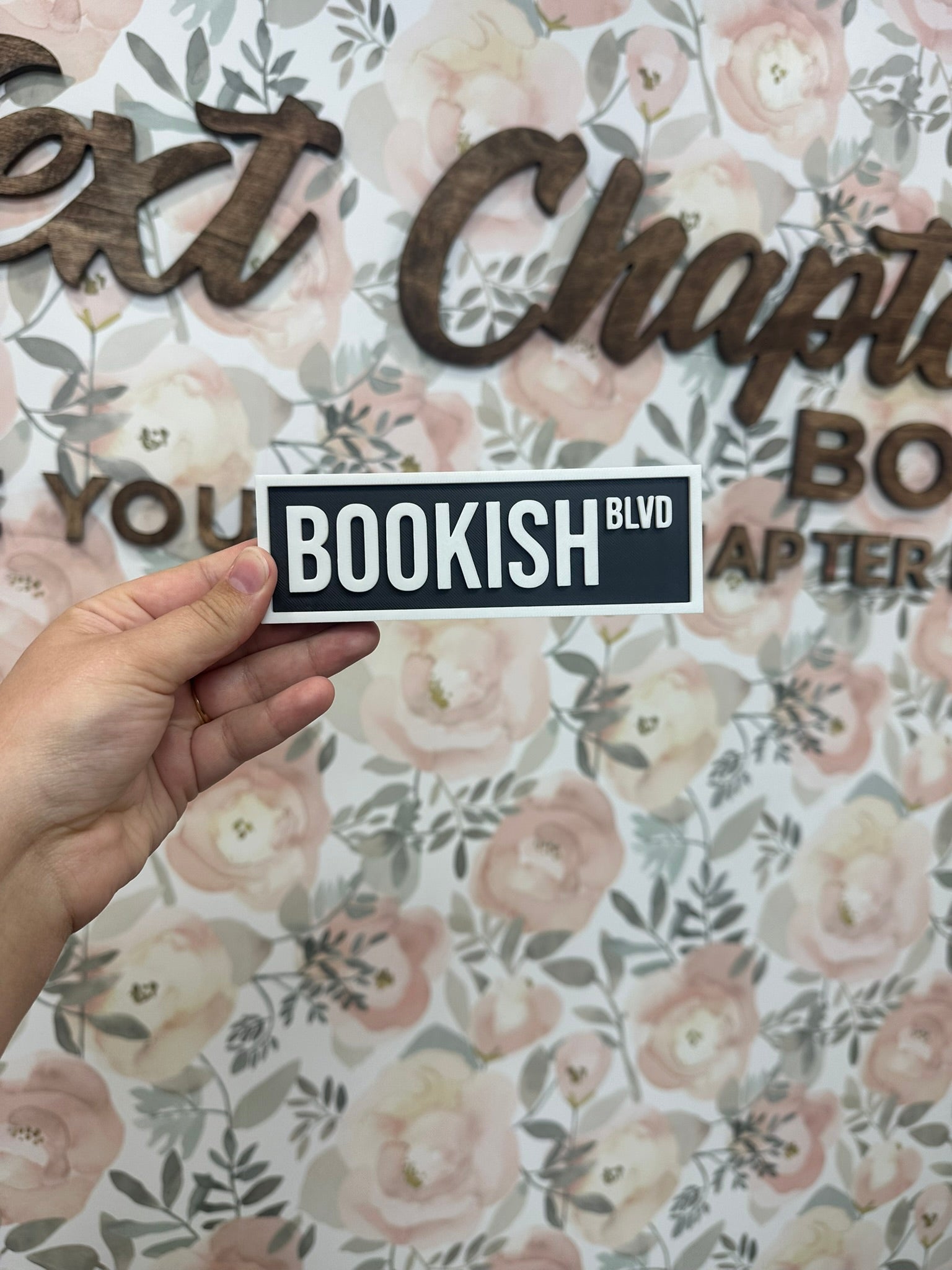 Bookish Blvd Shelf Sign
