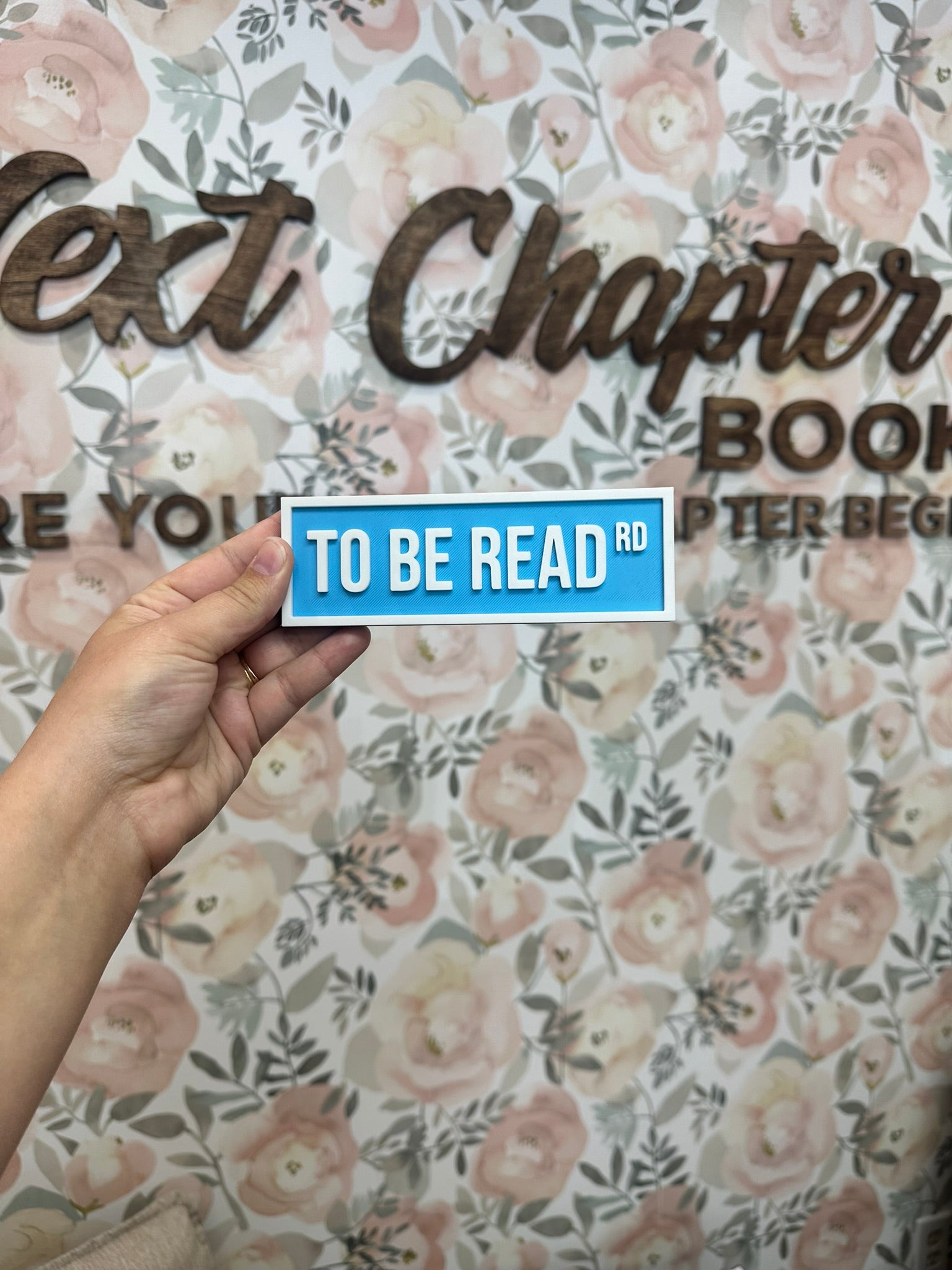 TBR Shelf Sign