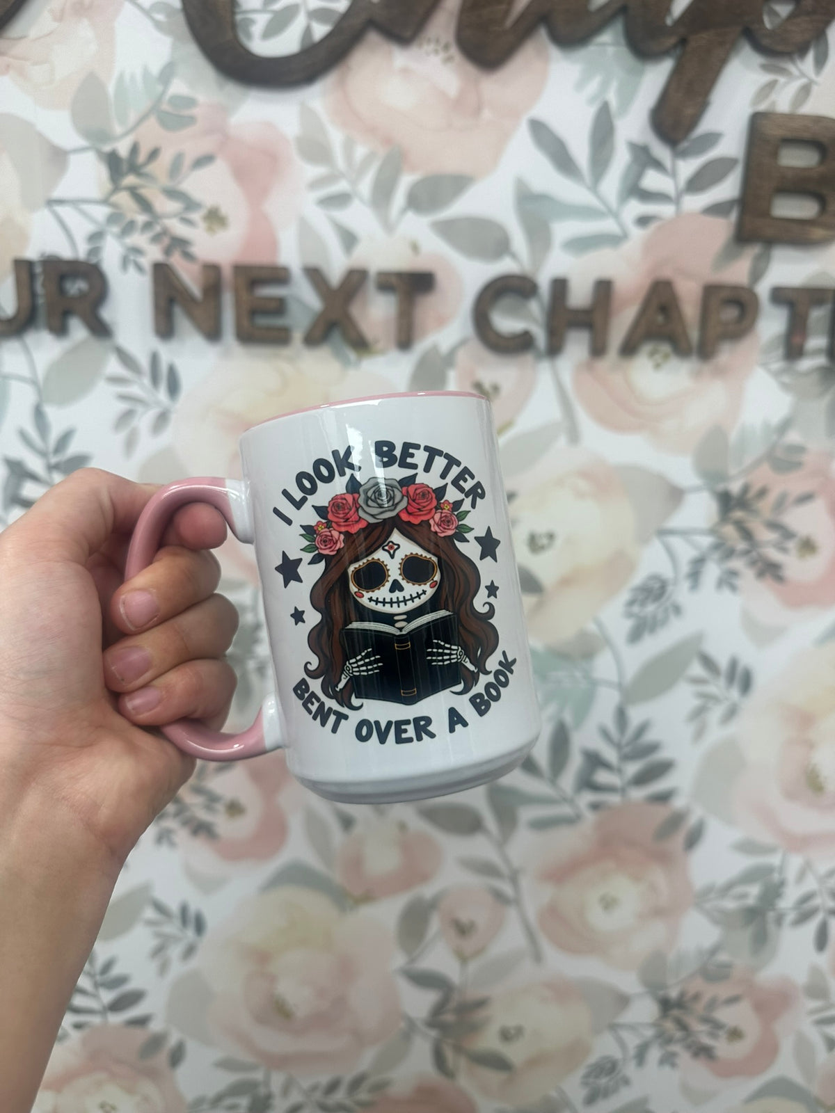 Bent over a Book Mug