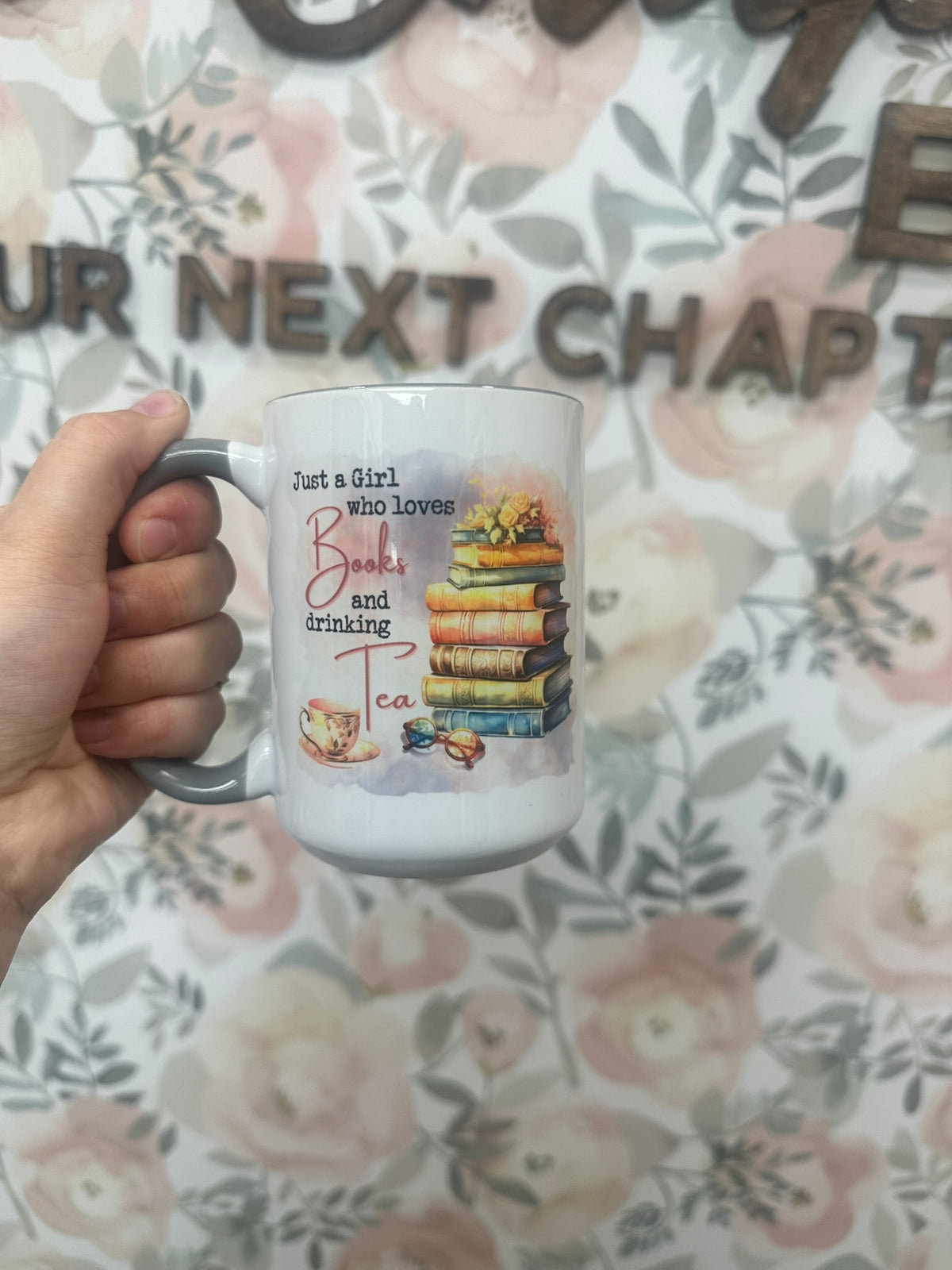 Books and Tea Mug